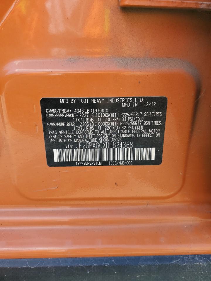 2013 Subaru Xv Crosstrek 2.0 Limited VIN: JF2GPAGCXDH824368 Lot: 71344585