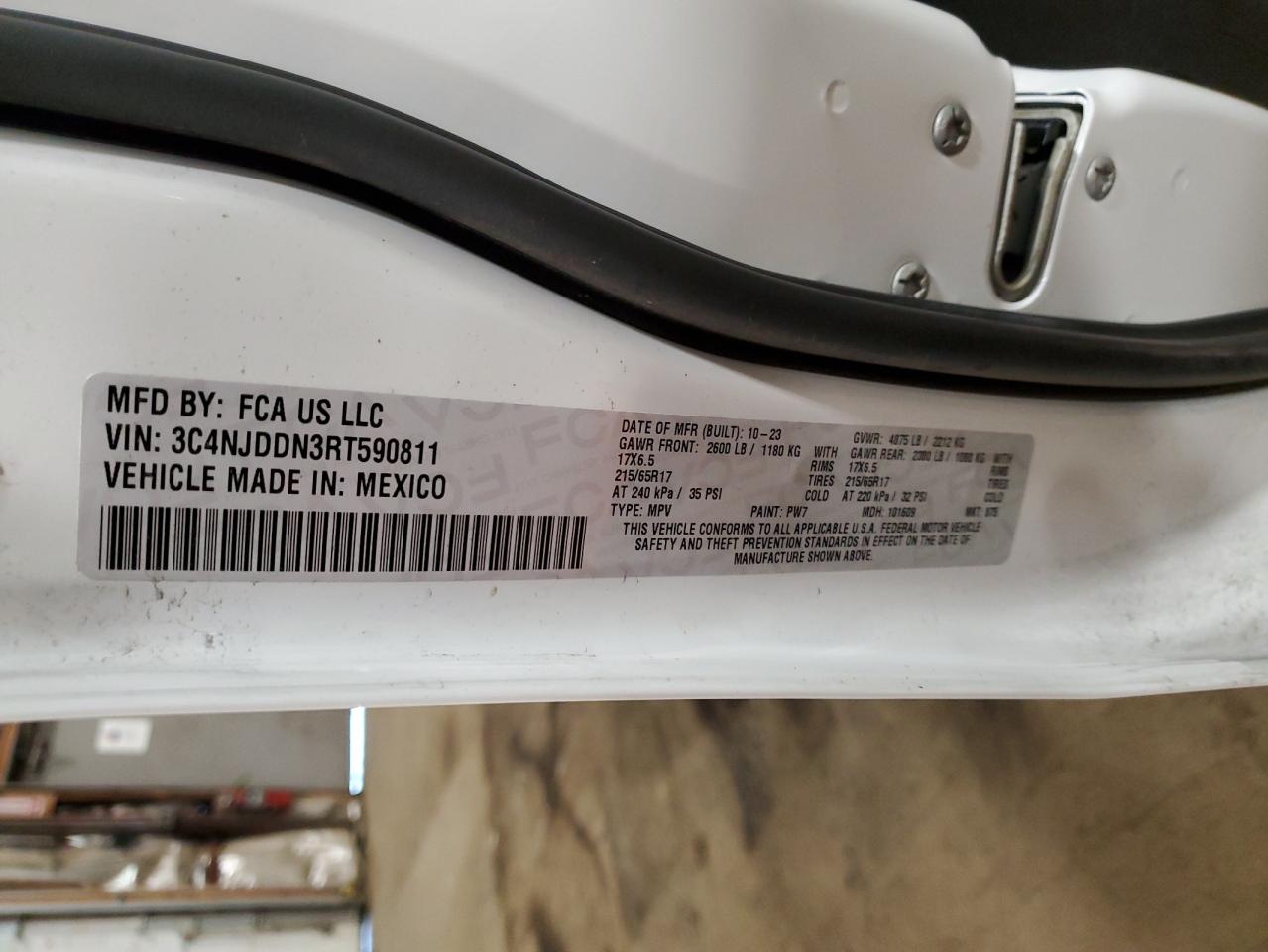 2024 Jeep Compass Trailhawk VIN: 3C4NJDDN3RT590811 Lot: 84205865