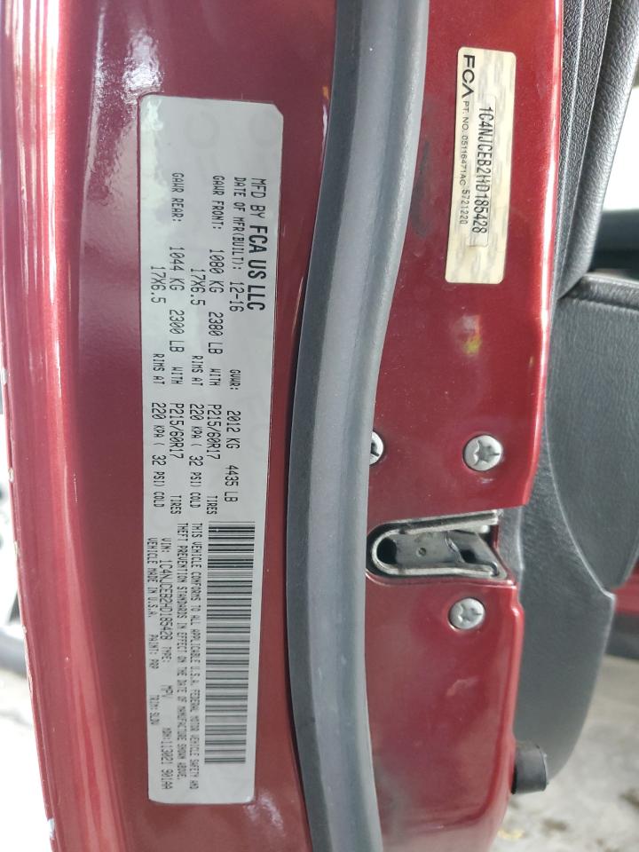 2017 Jeep Compass Latitude VIN: 1C4NJCEB2HD185428 Lot: 80728345