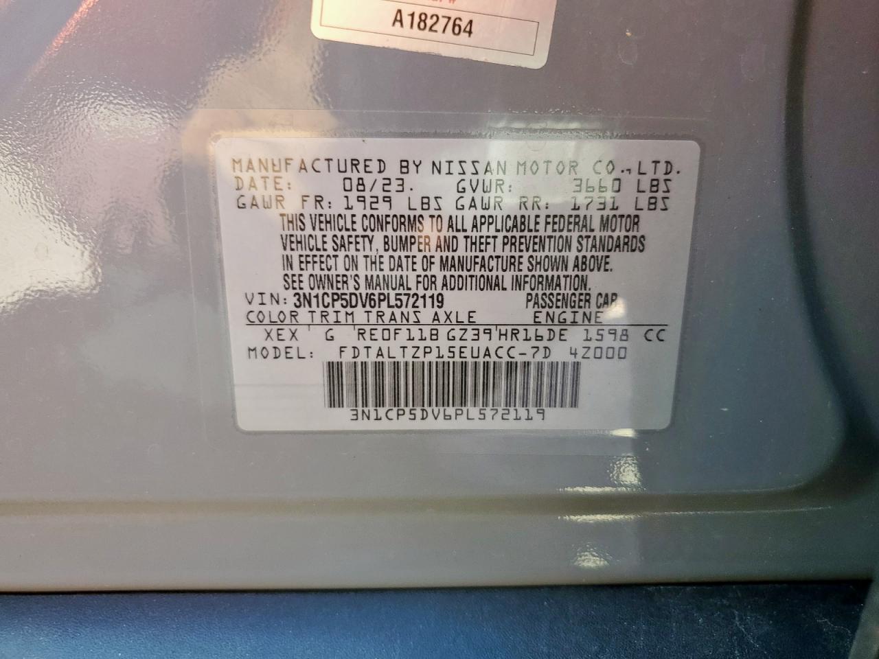 2023 Nissan Kicks Sr VIN: 3N1CP5DV6PL572119 Lot: 84232445