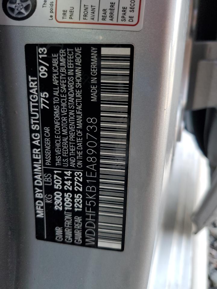 2014 Mercedes-Benz E 350 VIN: WDDHF5KB1EA890738 Lot: 83830735