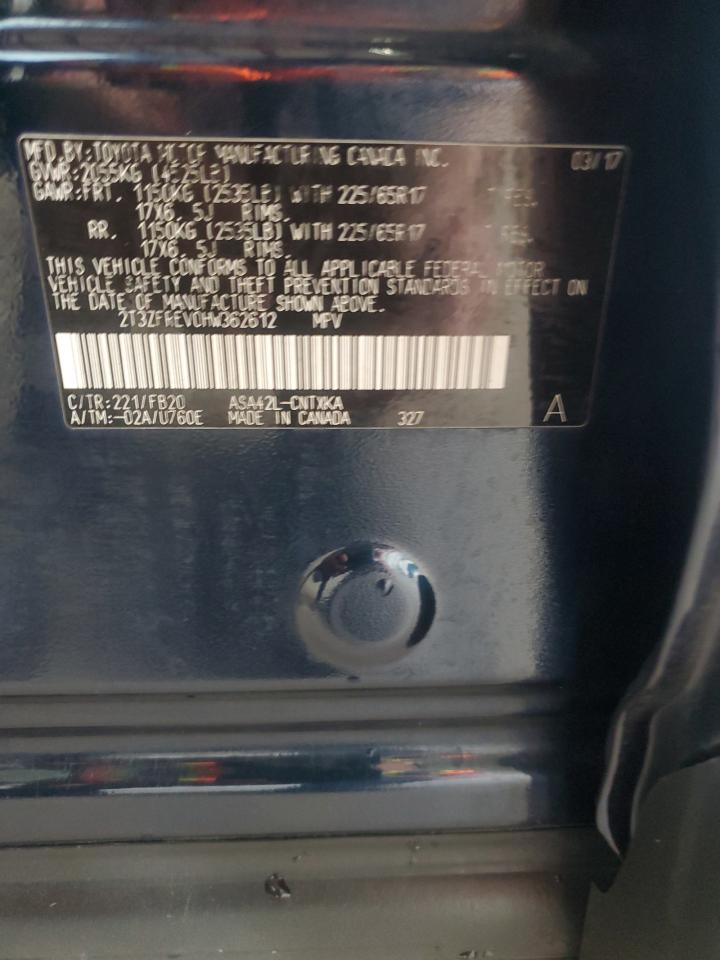 2017 Toyota Rav4 Le VIN: 2T3ZFREV0HW362612 Lot: 81423645