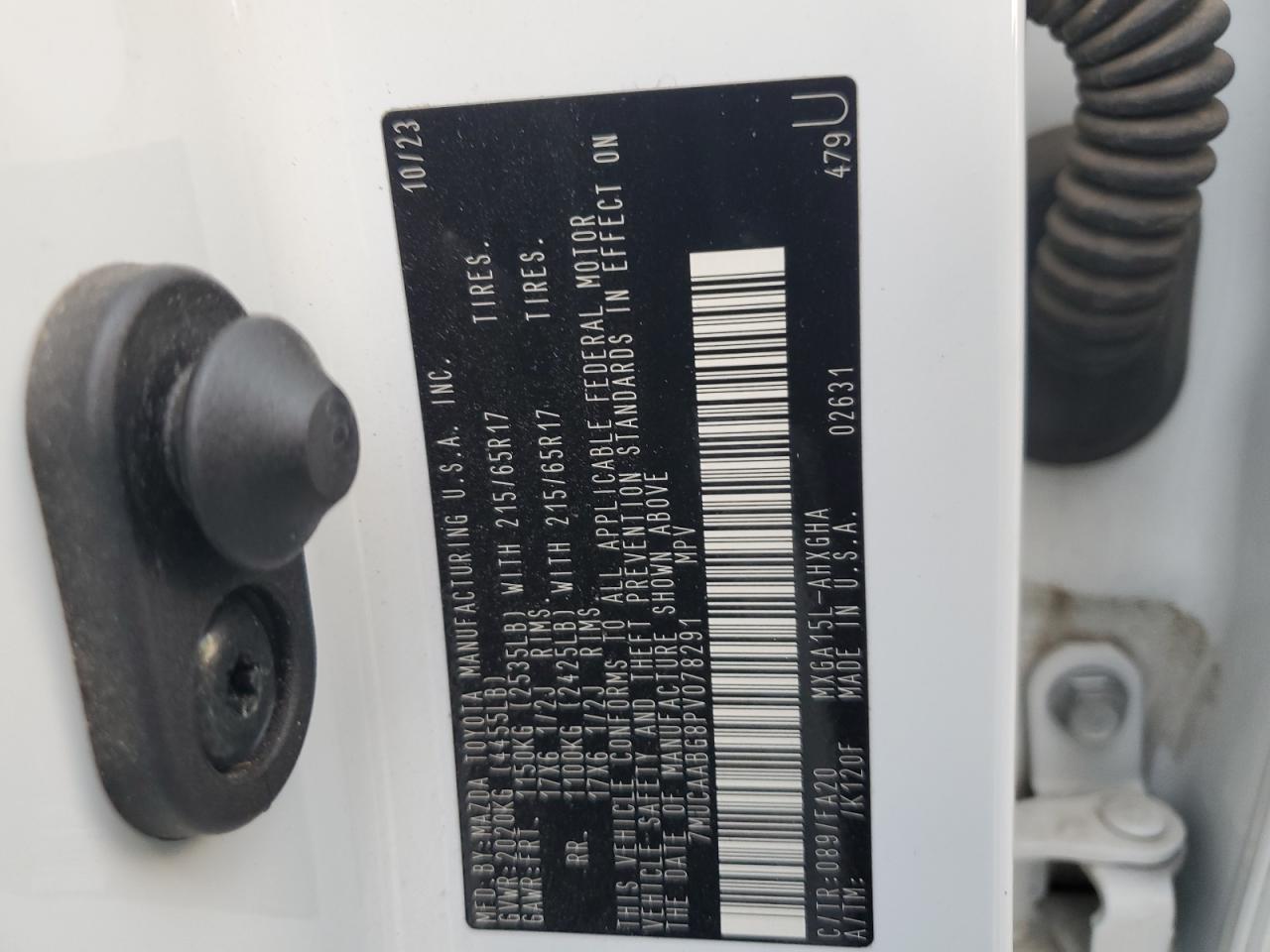 2023 Toyota Corolla Cross Le VIN: 7MUCAABG8PV078291 Lot: 72078715