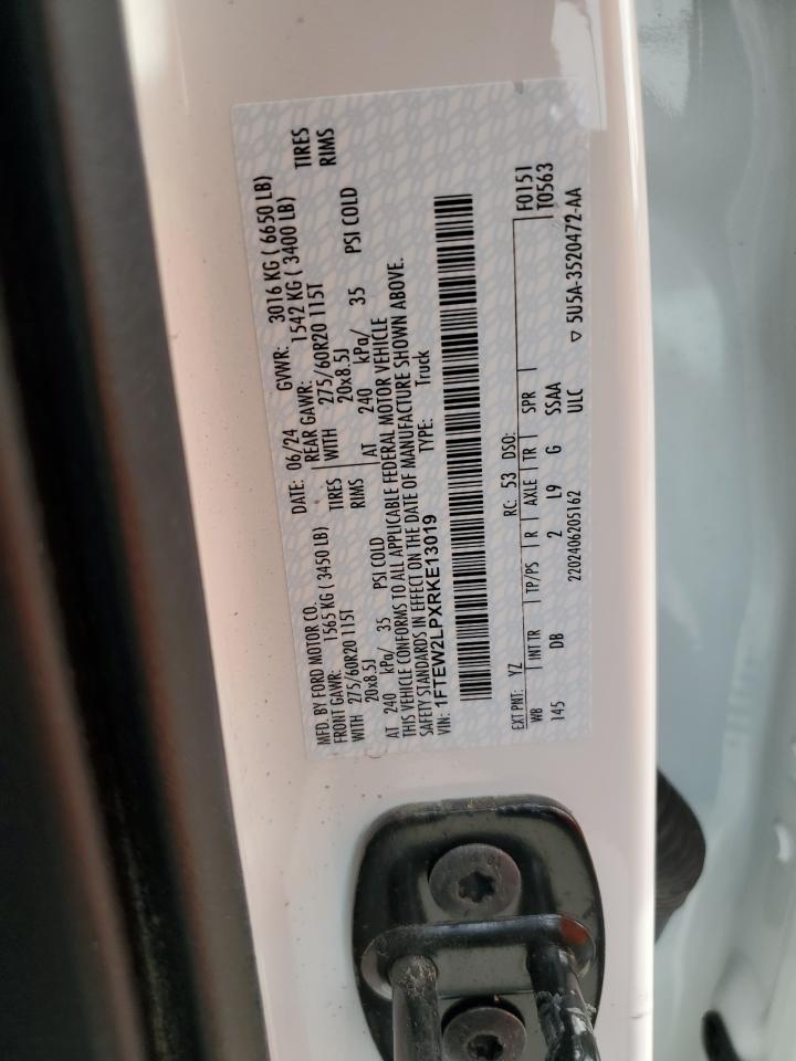 2024 Ford F150 Stx VIN: 1FTEW2LPXRKE13019 Lot: 81289065
