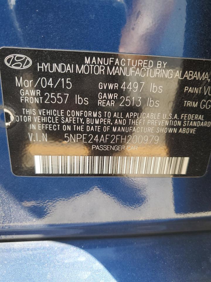 2015 Hyundai Sonata Se VIN: 5NPE24AF2FH200979 Lot: 71111915