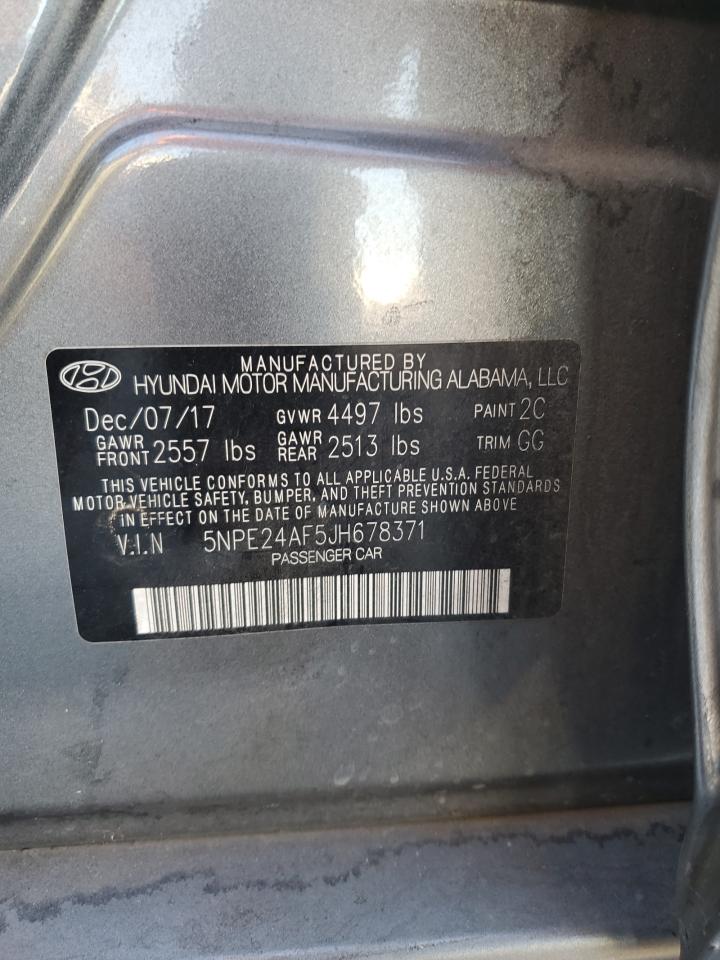 2018 Hyundai Sonata Se VIN: 5NPE24AF5JH678371 Lot: 71927605