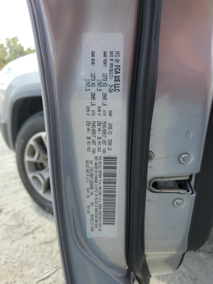 2020 Jeep Cherokee Trailhawk VIN: 1C4PJMBX7LD620998 Lot: 81146855