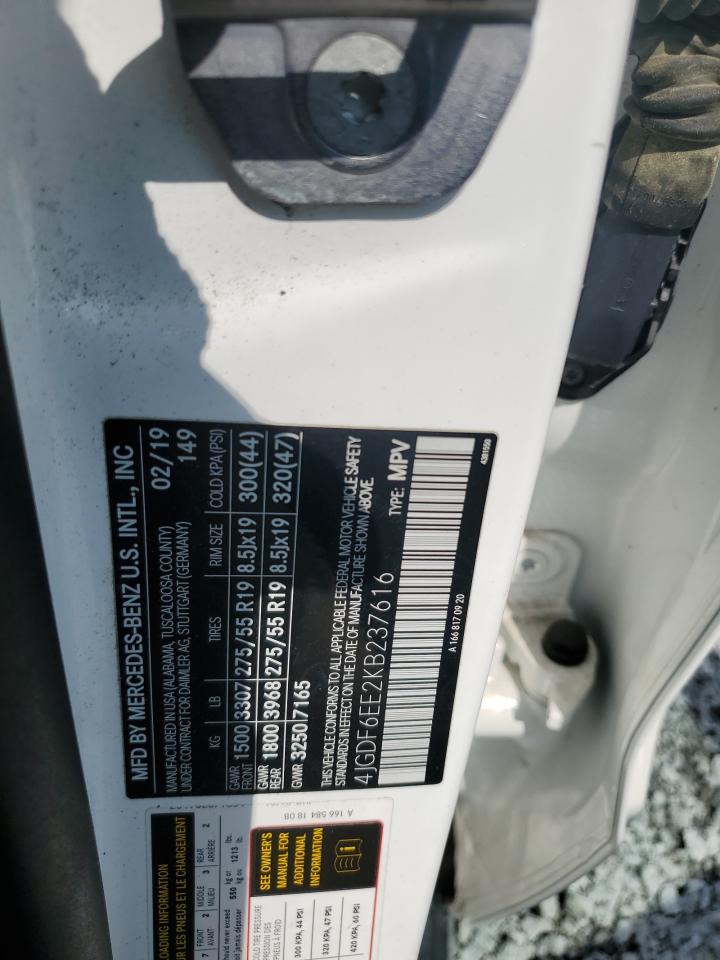 2019 Mercedes-Benz Gls 450 4Matic VIN: 4JGDF6EE2KB237616 Lot: 81257805