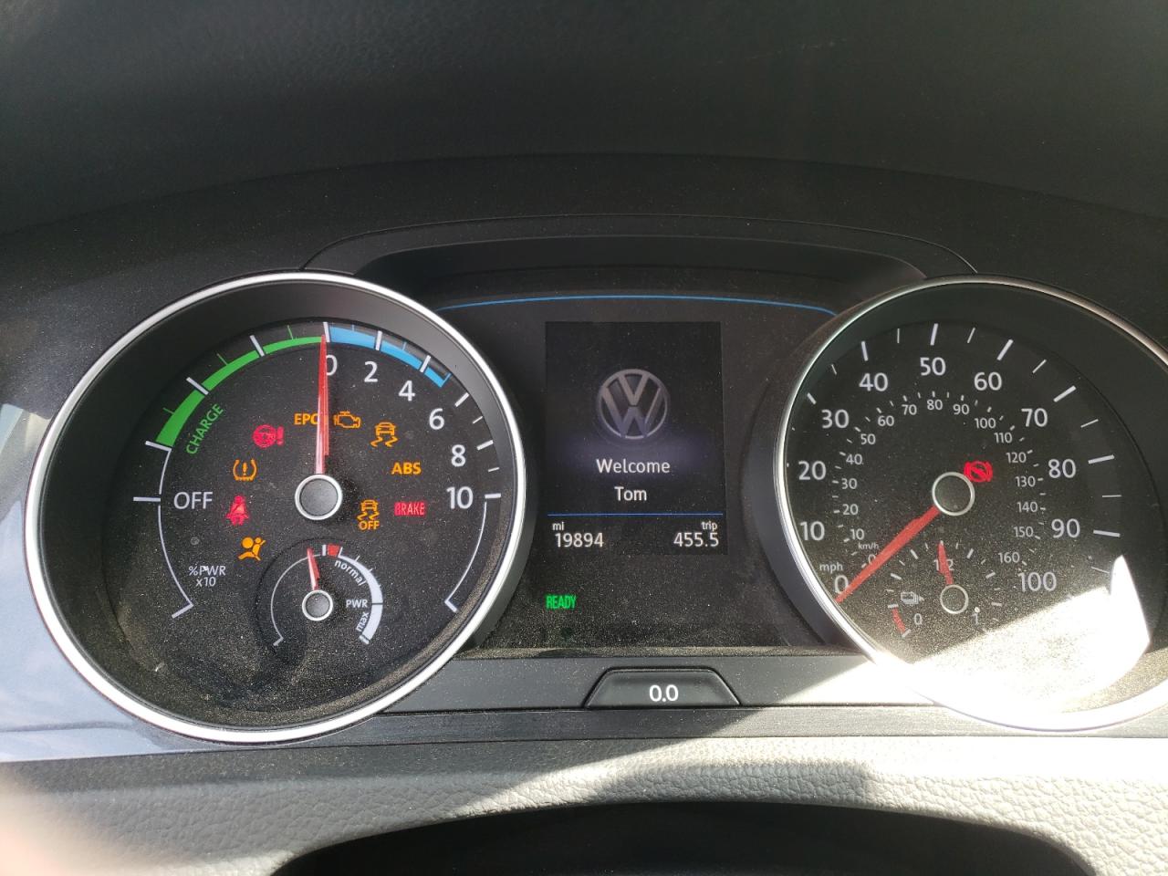 2019 Volkswagen E-Golf Se VIN: WVWKR7AU5KW914866 Lot: 69436195