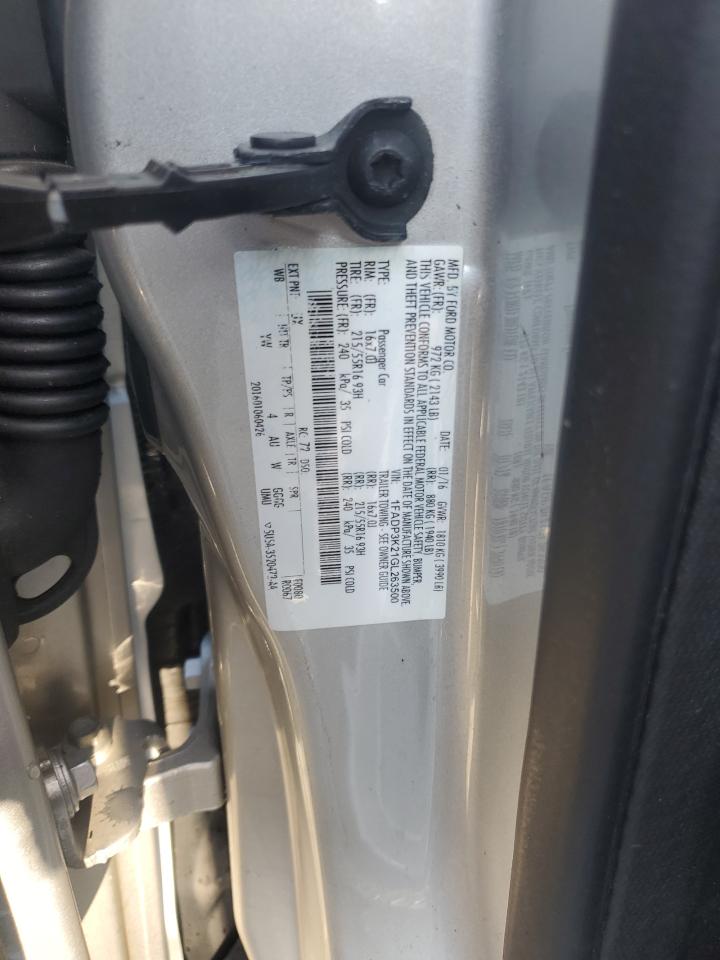 2016 Ford Focus Se VIN: 1FADP3K21GL263500 Lot: 81787865