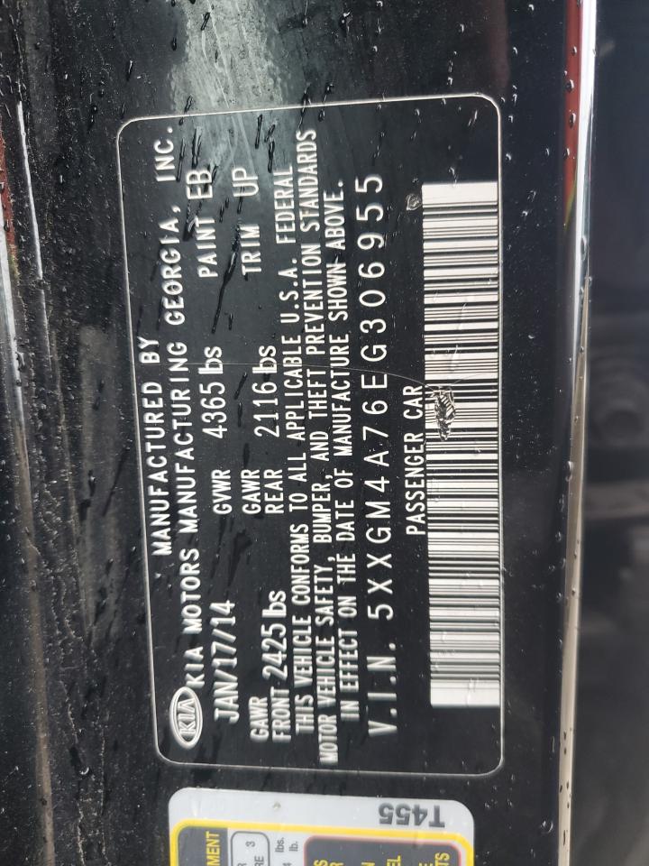 2014 Kia Optima Lx VIN: 5XXGM4A76EG306955 Lot: 81005855