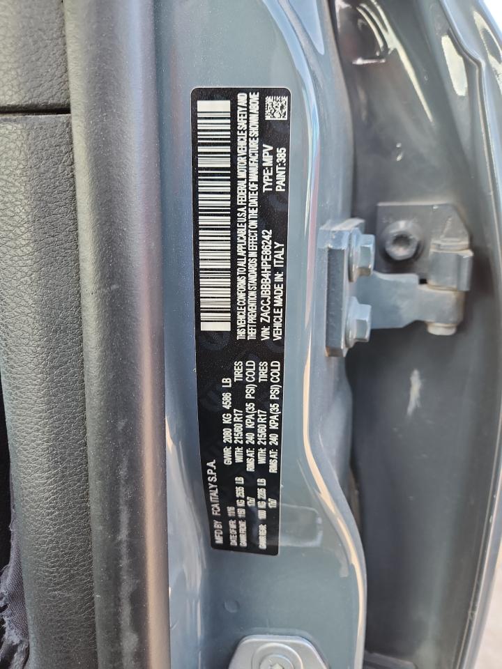 2017 Jeep Renegade Latitude VIN: ZACCJBBB4HPE86242 Lot: 84592535