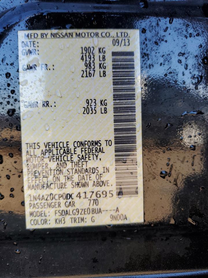 2013 Nissan Leaf S VIN: 1N4AZ0CP0DC417695 Lot: 71014995