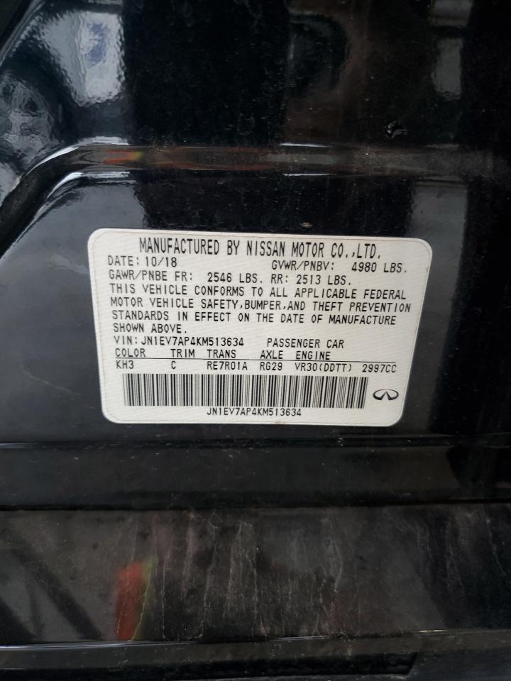 2019 Infiniti Q50 Luxe VIN: JN1EV7AP4KM513634 Lot: 81468945