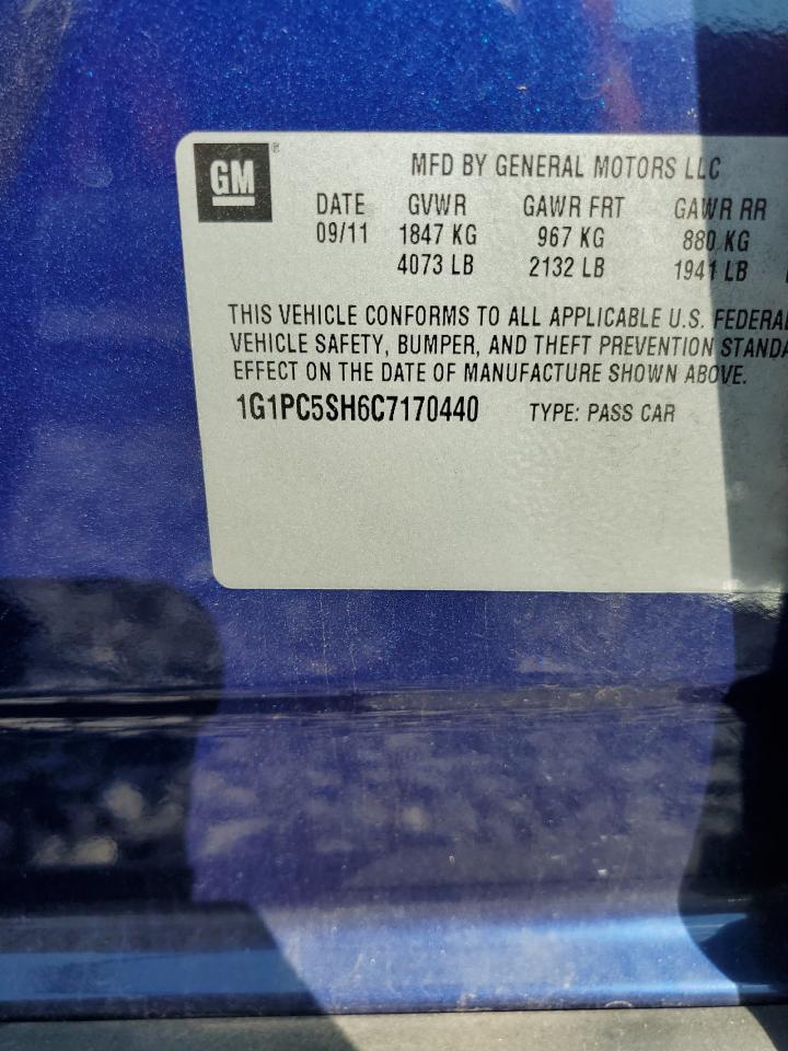 2012 Chevrolet Cruze Ls VIN: 1G1PC5SH6C7170440 Lot: 80719495