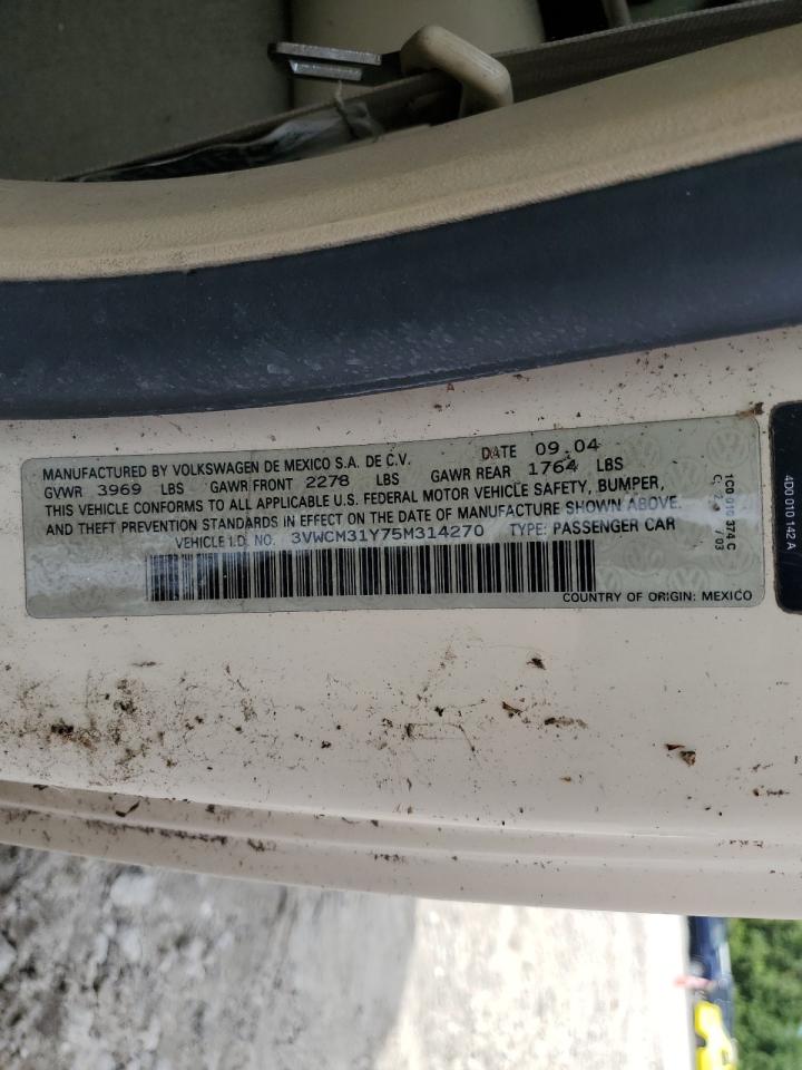2005 Volkswagen New Beetle Gls VIN: 3VWCM31Y75M314270 Lot: 68224545