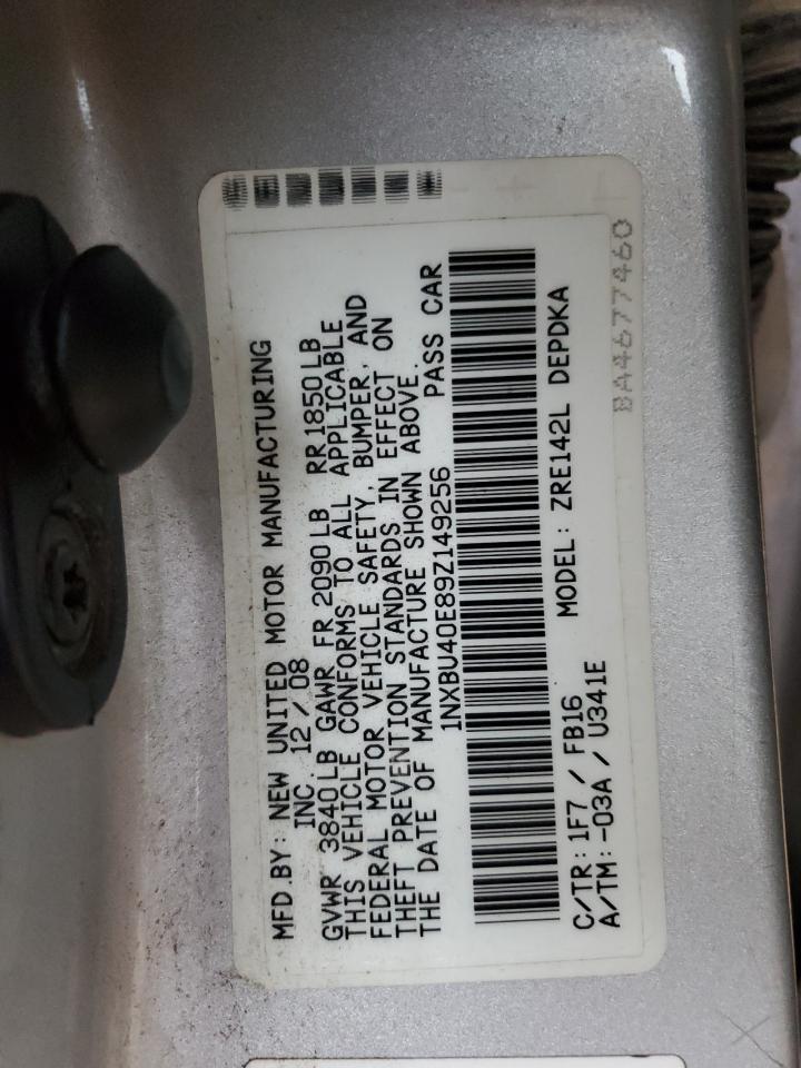 2009 Toyota Corolla Base VIN: 1NXBU40E89Z149256 Lot: 81623035