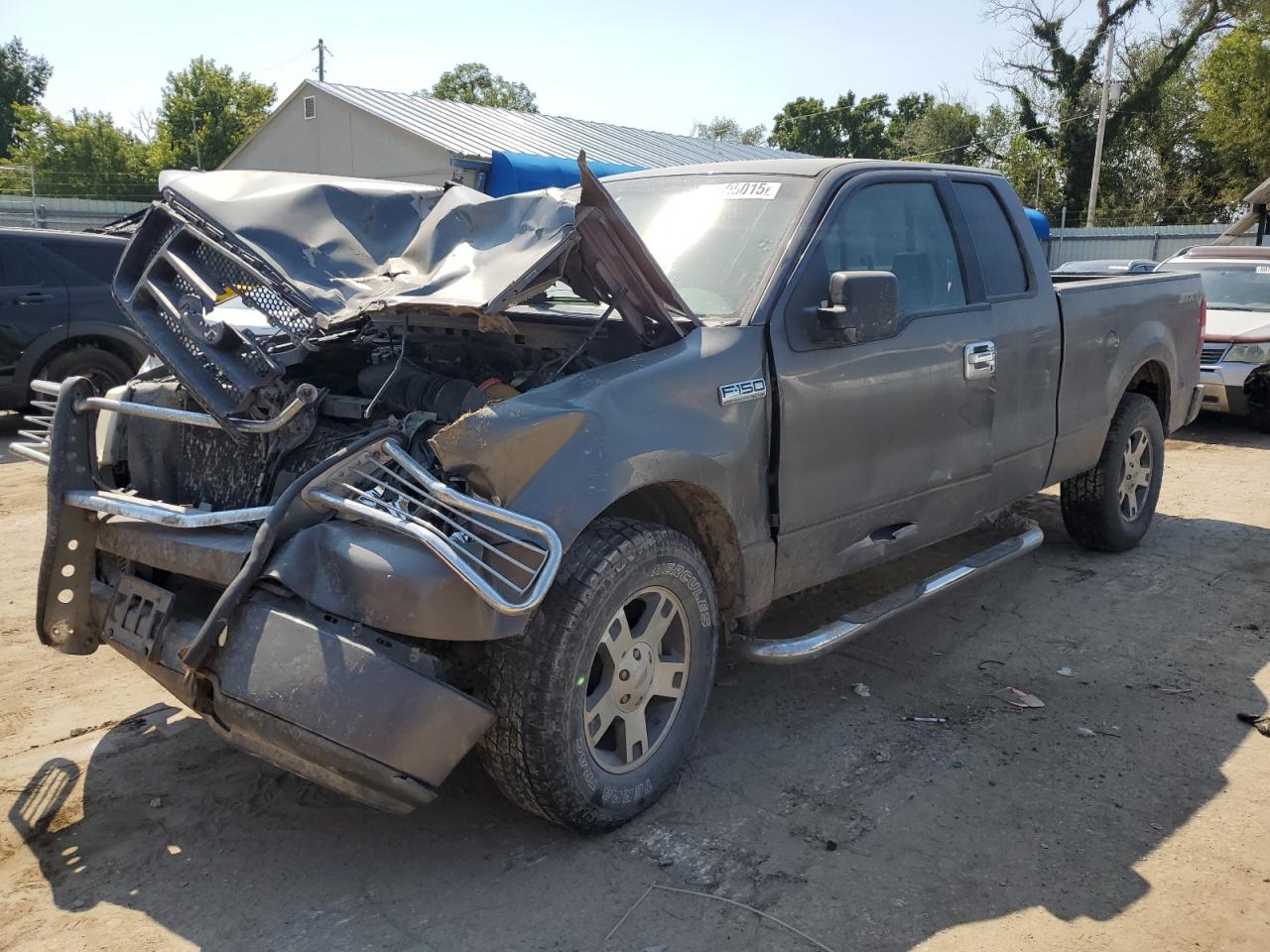 2004 Ford F150 grey pickup gas 1FTRX14W14NA00539 photo #1