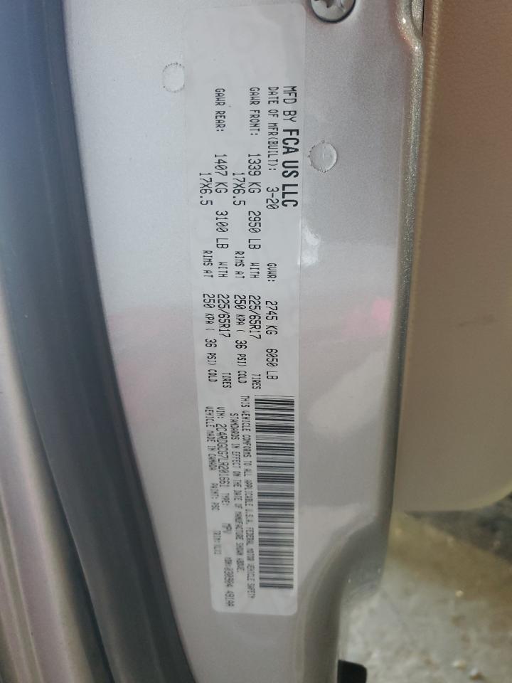 2020 Dodge Grand Caravan Sxt VIN: 2C4RDGCG7LR201661 Lot: 80999315