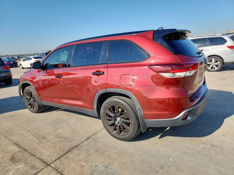  TOYOTA HIGHLANDER 2019 Czerwony