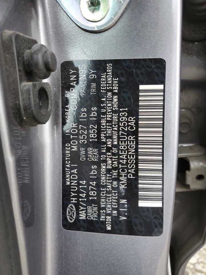 2014 Hyundai Accent Gls VIN: KMHCT4AE8EU725931 Lot: 84463015