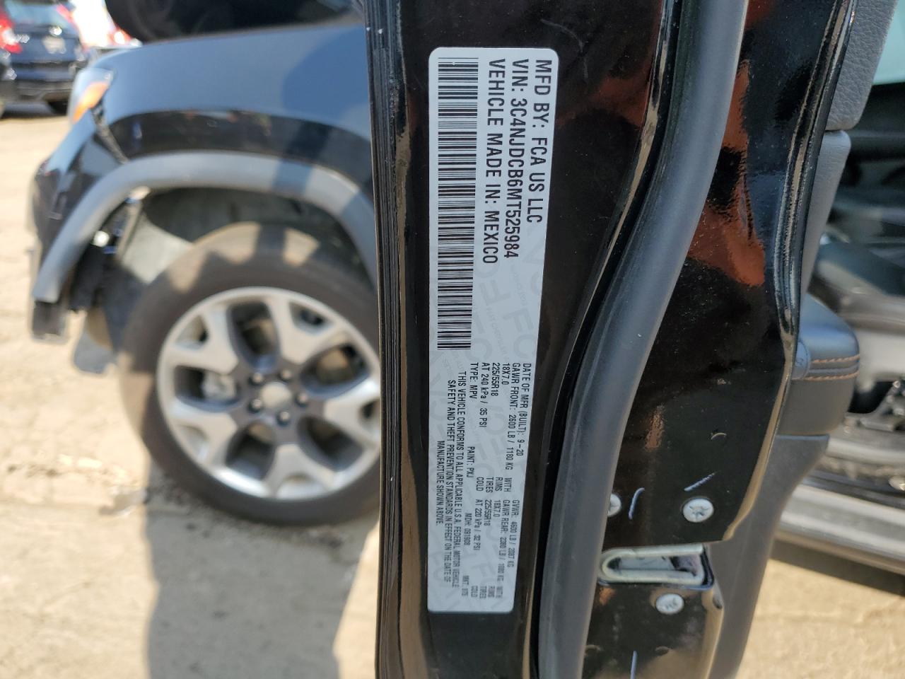 2021 Jeep Compass Limited VIN: 3C4NJDCB6MT525984 Lot: 71976755