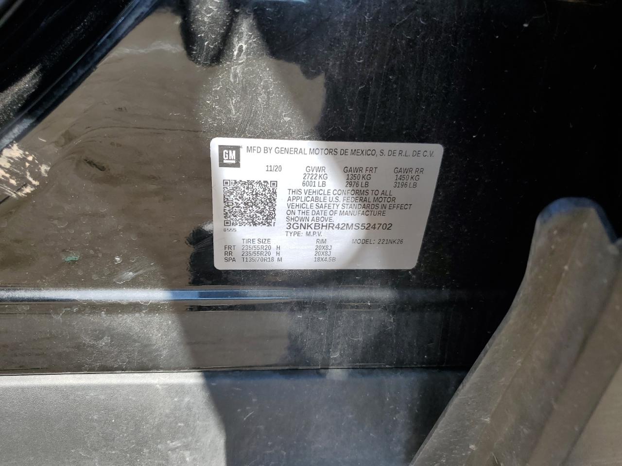 2021 Chevrolet Blazer 2Lt VIN: 3GNKBHR42MS524702 Lot: 84217465