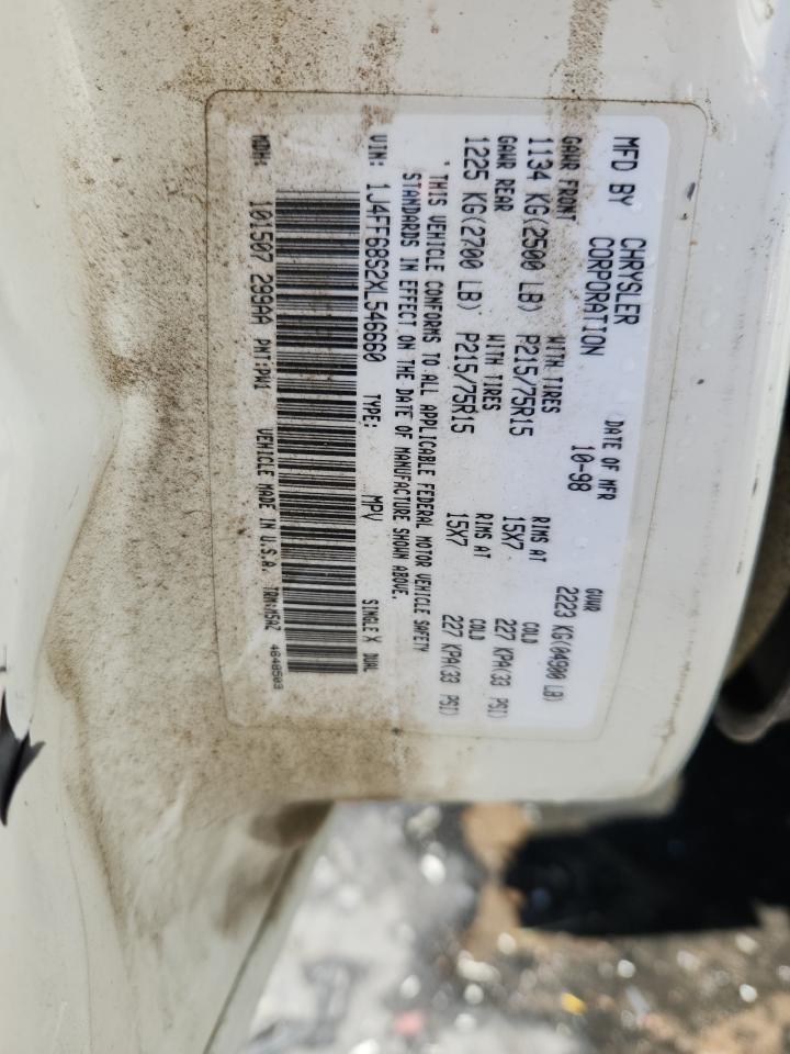 1999 Jeep Cherokee Sport VIN: 1J4FF68S2XL546660 Lot: 80394235