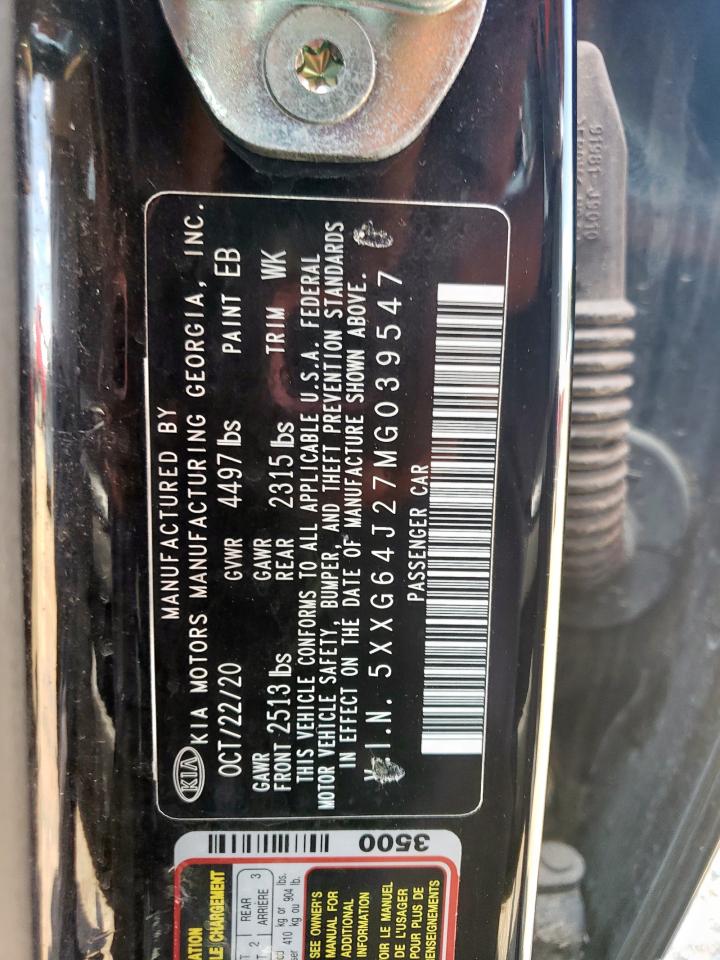 2021 Kia K5 Gt Line VIN: 5XXG64J27MG039547 Lot: 80842505