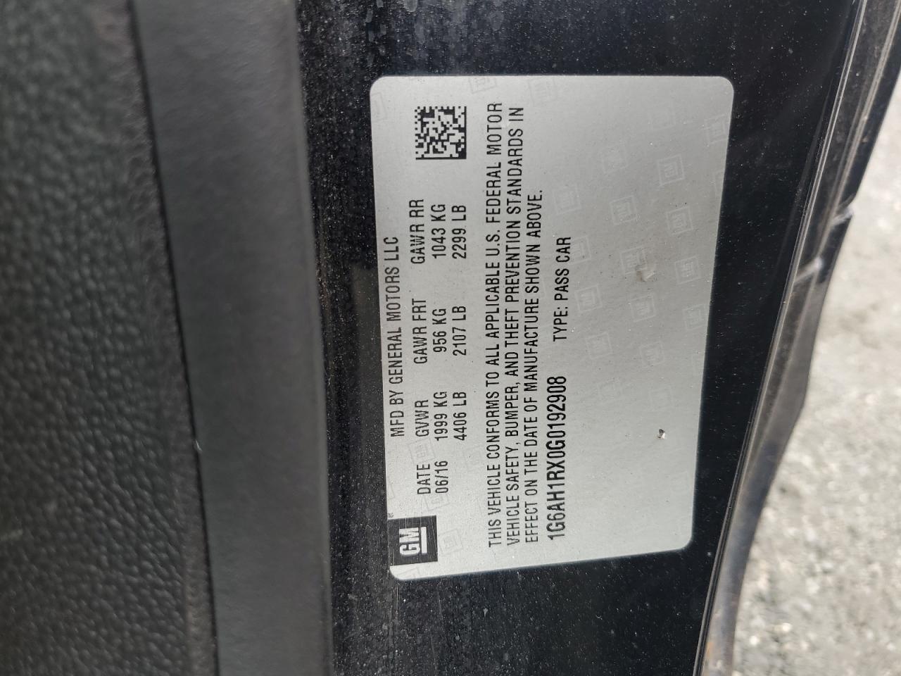 2016 Cadillac Ats Luxury VIN: 1G6AH1RX0G0192908 Lot: 84784625