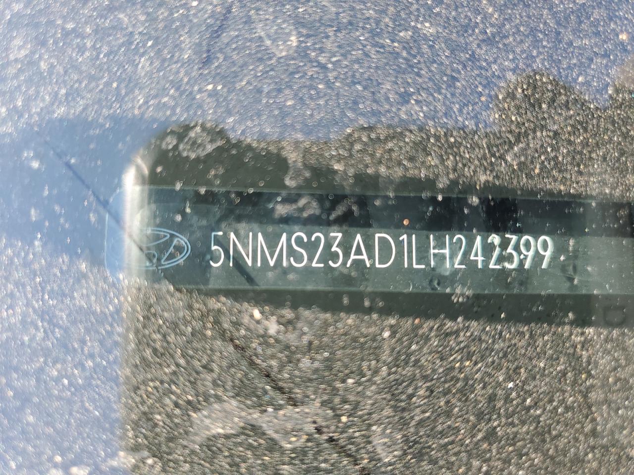 2020 Hyundai Santa Fe Se VIN: 5NMS23AD1LH242399 Lot: 80034765