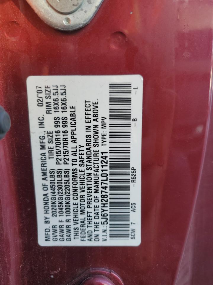 2007 Honda Element Ex VIN: 5J6YH28747L011241 Lot: 83888005