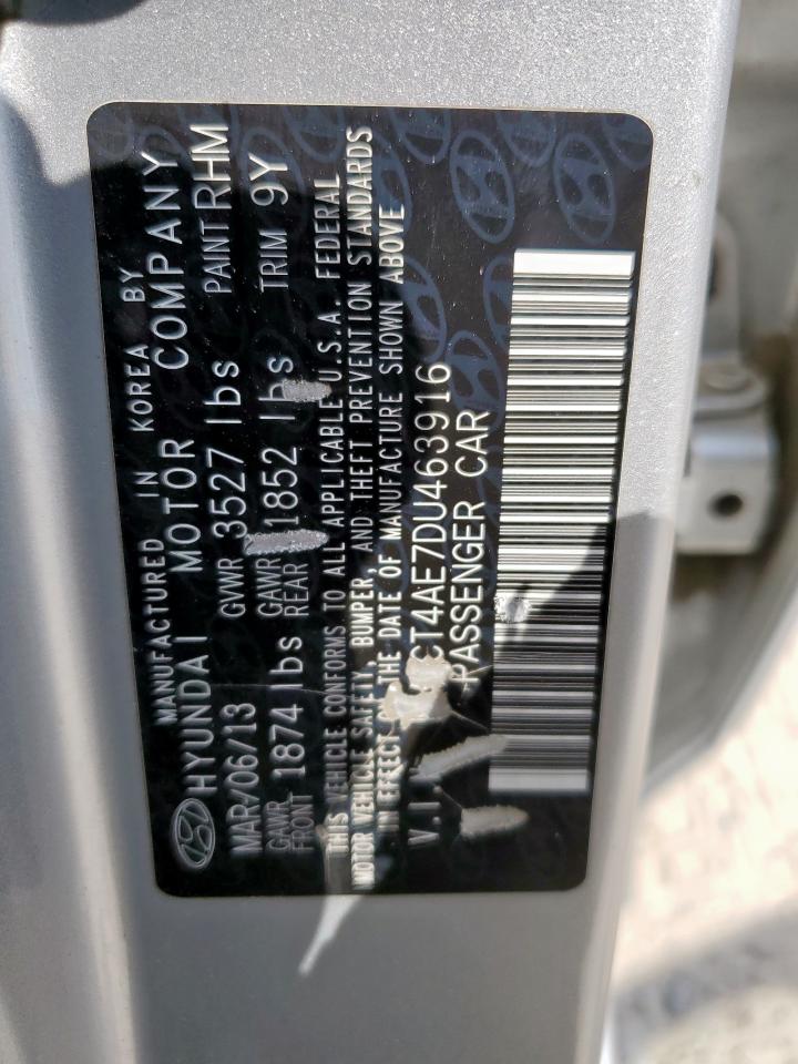 2013 Hyundai Accent Gls VIN: KMHCT4AE7DU463916 Lot: 80162635