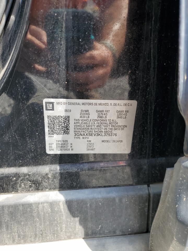 2019 Chevrolet Equinox Ls VIN: 3GNAXSEV3KL375376 Lot: 71813655