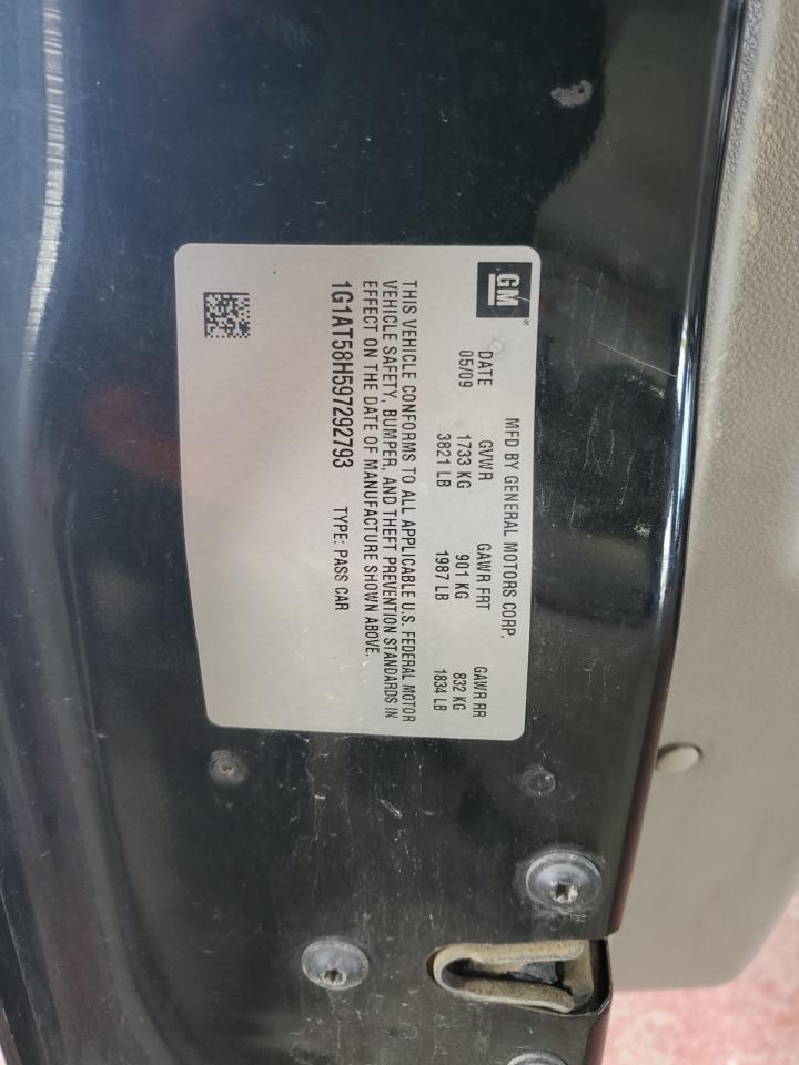 2009 Chevrolet Cobalt Lt VIN: 1G1AT58H597292793 Lot: 81123675