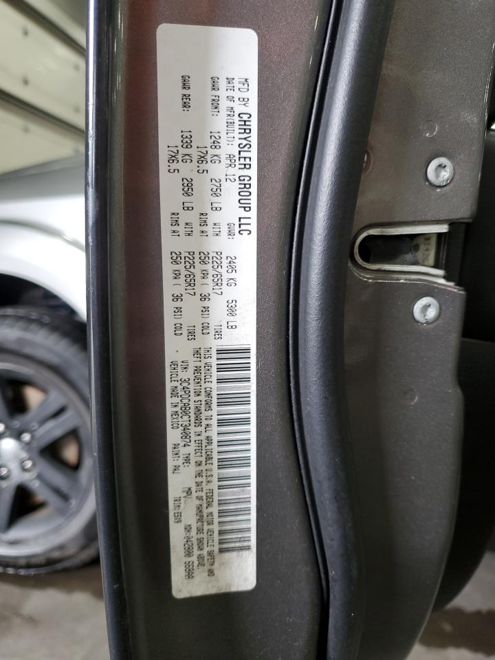 2012 Dodge Journey Se VIN: 3C4PDCAB0CT340874 Lot: 71021635