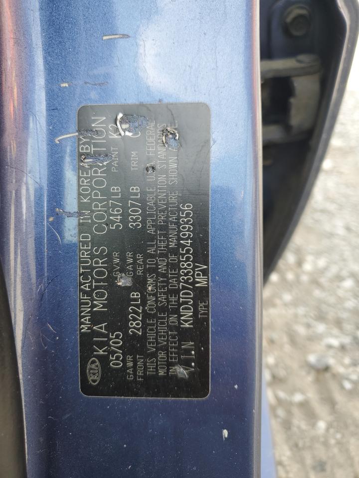 2005 Kia Sorento Ex VIN: KNDJD733855499356 Lot: 80629185