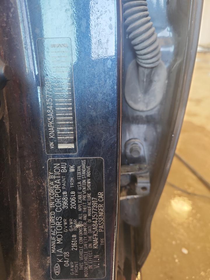 2018 Kia Forte Lx VIN: KNAFK5A84J5773917 Lot: 81083675