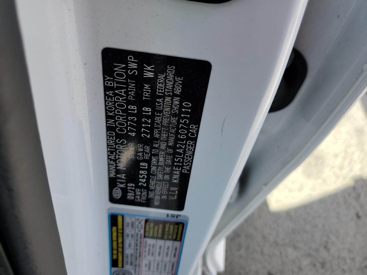 2020 Kia Stinger VIN: KNAE15LA2L6075110 Lot: 80837145