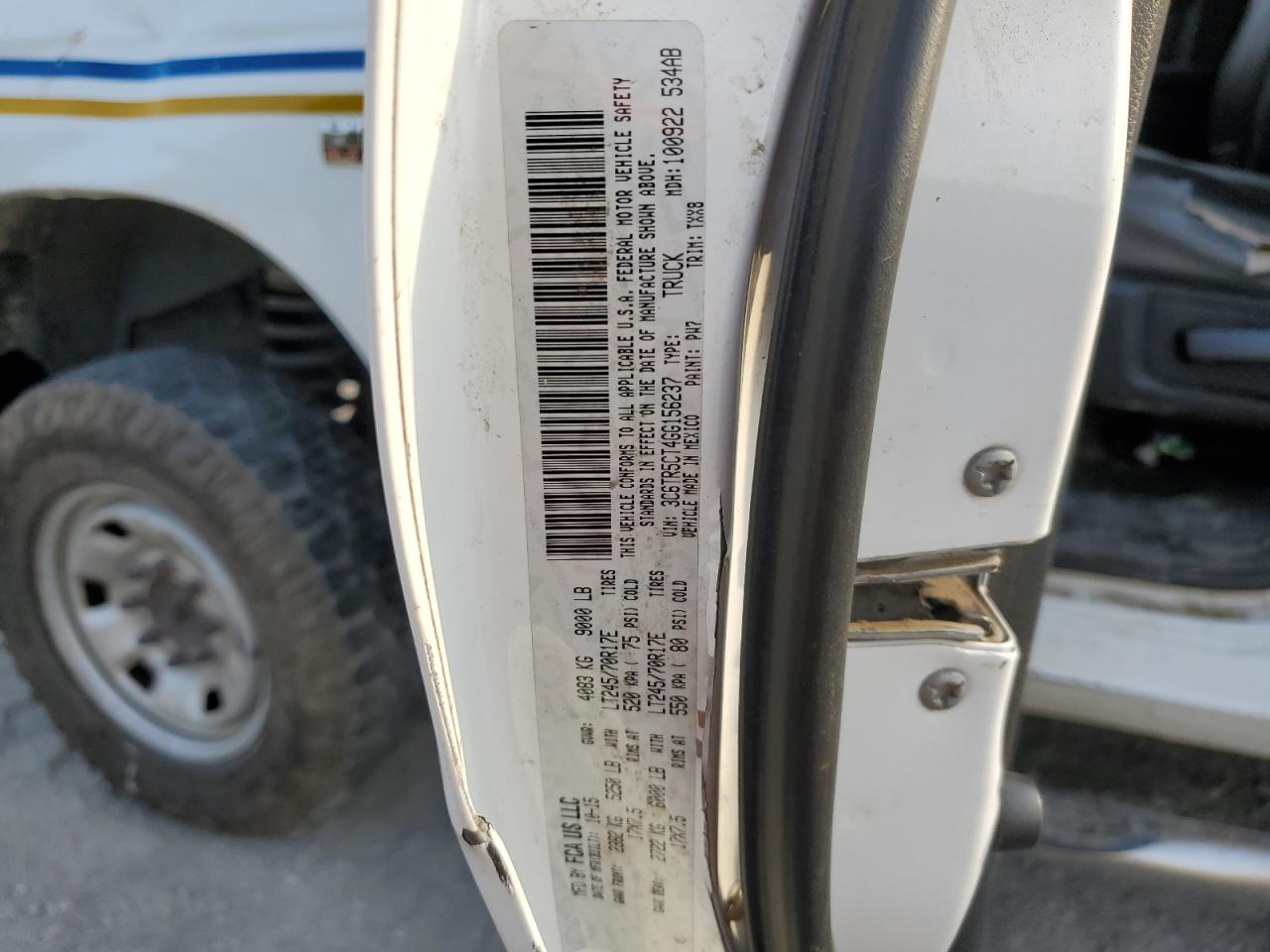 2016 Ram 2500 St VIN: 3C6TR5CT4GG156237 Lot: 81618605