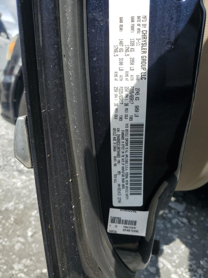 2011 Chrysler Town & Country Touring L VIN: 2A4RR8DG1BR704083 Lot: 80318935