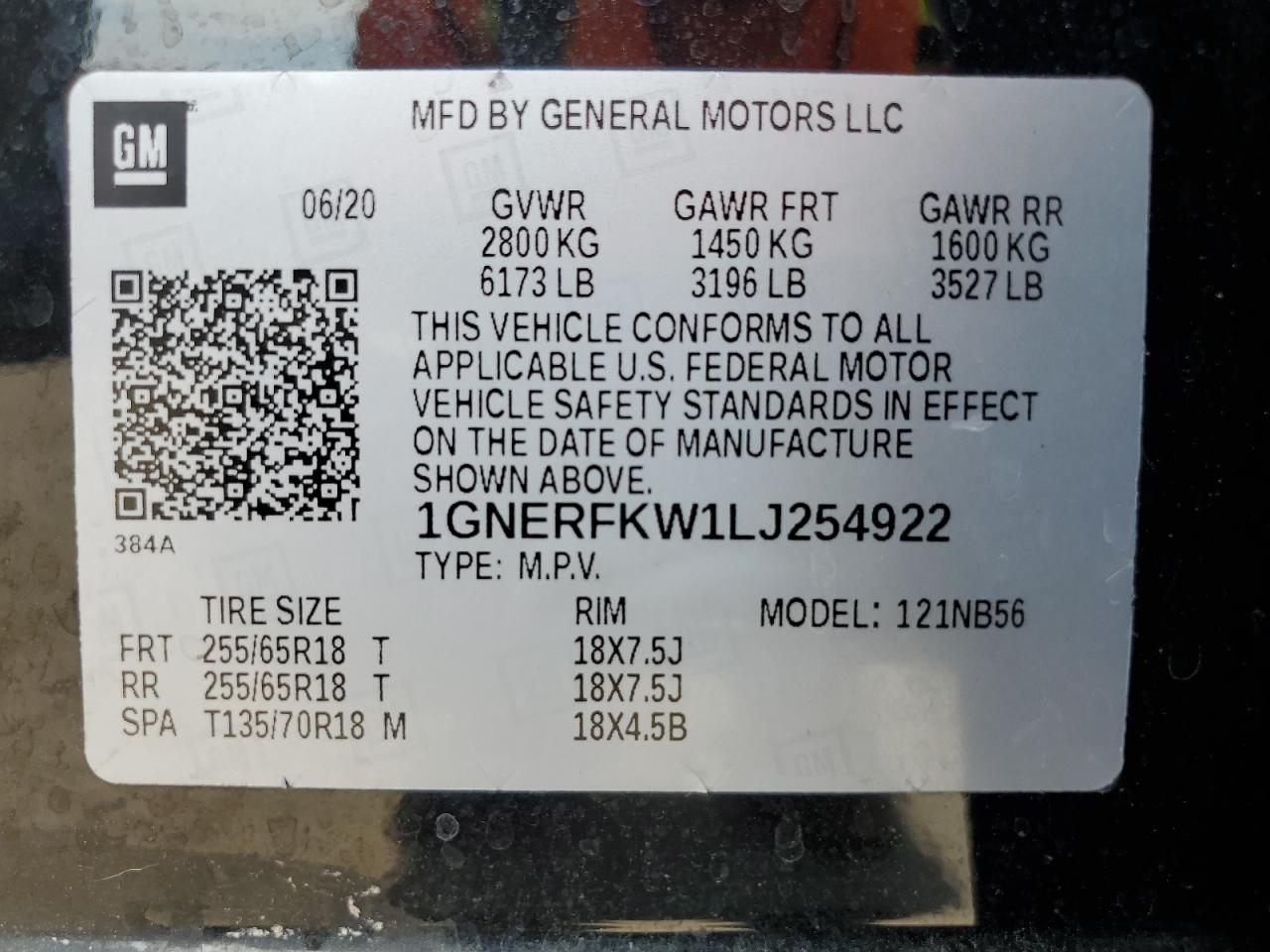 2020 Chevrolet Traverse Ls VIN: 1GNERFKW1LJ254922 Lot: 81211355