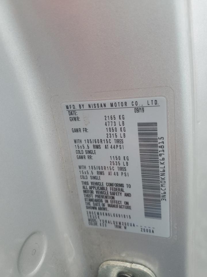 2020 Nissan Nv200 2.5S VIN: 3N6CM0KN6LK691815 Lot: 81012925