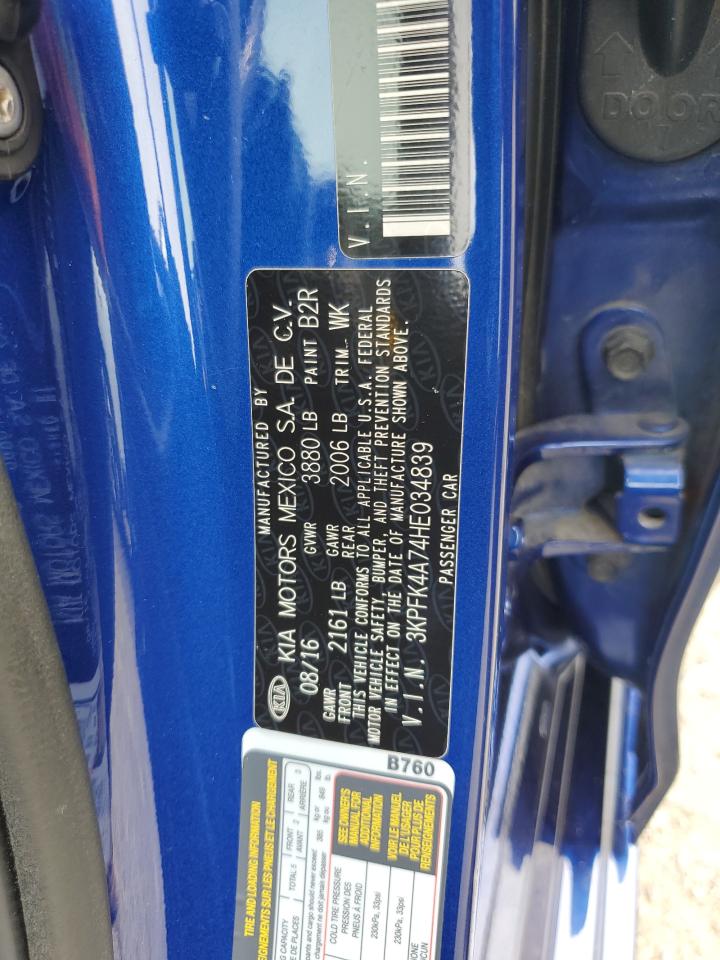 2017 Kia Forte Lx VIN: 3KPFK4A74HE034839 Lot: 81805335