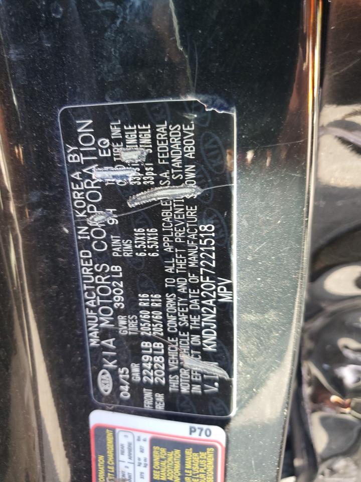 2015 Kia Soul VIN: KNDJN2A20F7221518 Lot: 81483045