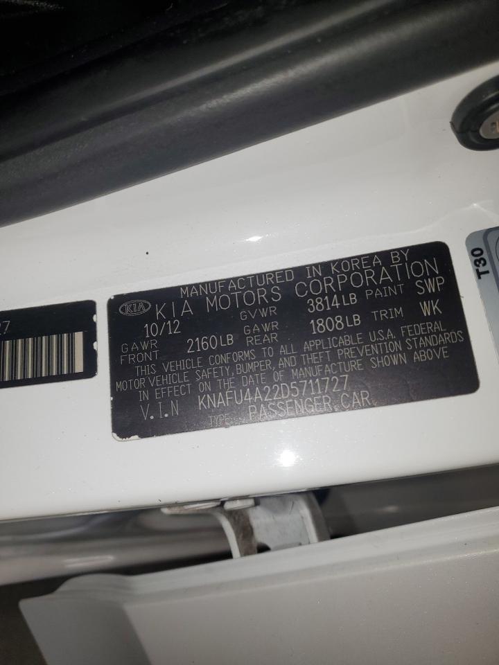 2013 Kia Forte Ex VIN: KNAFU4A22D5711727 Lot: 71619695