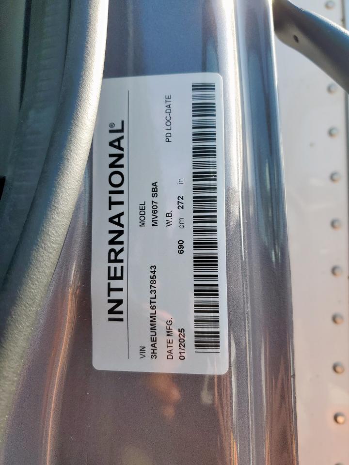 2026 International Mv607 VIN: 3HAEUMML6TL378543 Lot: 82023235