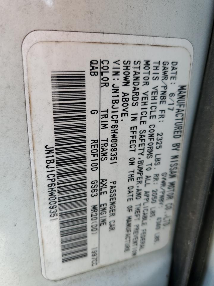 2017 Nissan Rogue Sport S VIN: JN1BJ1CP6HW009351 Lot: 71961765