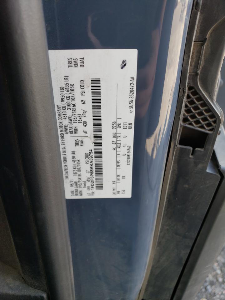 2021 Ford Transit T-350 Hd VIN: 1FDDF6P88MKA59754 Lot: 71222065