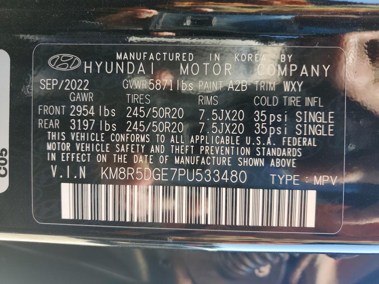 2023 Hyundai Palisade Limited VIN: KM8R5DGE7PU533480 Lot: 80137035